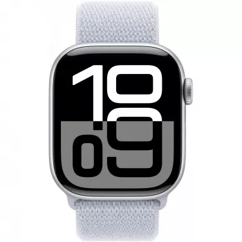 Apple Watch Series 10 alumīnija korpuss GPS + Cellular 42mm sudraba Sport Siksniņa zils mākonis