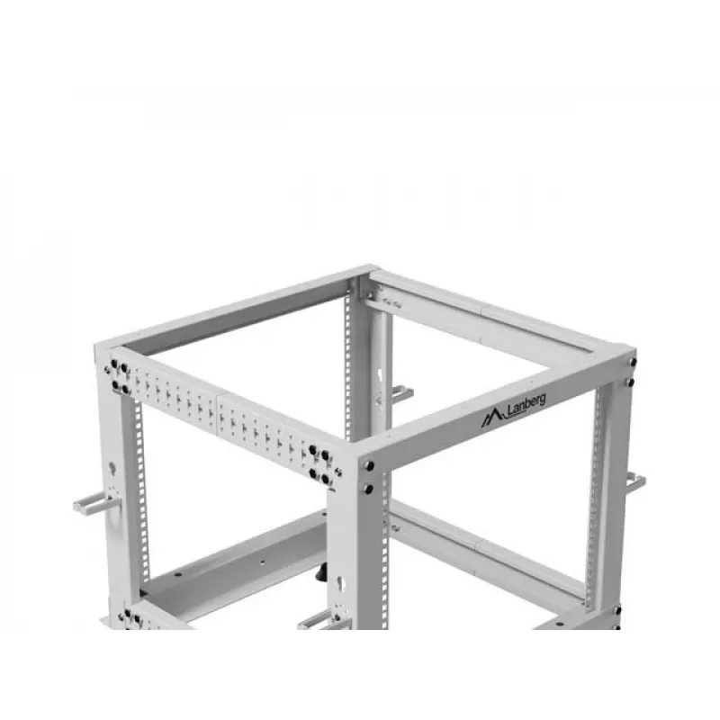 Atvērtais statīvs 19 inch 9U 600x600-1100 regulējams pelēks