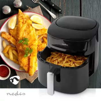 Nedis KAAF170BK fritieris Single 7.2 L 1800 W Karstā gaisa fritieris Melns