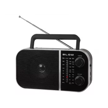 Pārnēsājams analogais radio BLOW RA6 AM/FM – bateriju darbināms AM un FM uztvērējs ar austiņu izeju