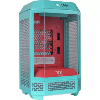 Thermaltake The Tower 250 Mini Tower korpuss, piparmētru/ogu, rūdīts stikls