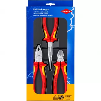 Knipex 00 20 12 mehāniķa instrumentu komplekts 3 instrumenti