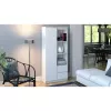 Biroja grāmatplaukts Top e Shop RS-80 BILY BIEL, balta skaidu plātne, 7 plaukti, 800×350×1800 mm