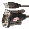 UNITEK Y-105 seriālais kabelis Melns 1.5 m USB Type-A DB-9