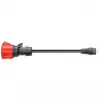 go-e Adapteris Gemini flex 22 kW, CEE sarkanais trīsfāzu 32A > mājsaimniecības kontaktligzda (melns, 30 cm)