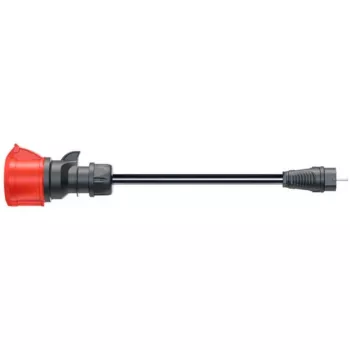 go-e Adapteris Gemini flex 22 kW, CEE sarkanais trīsfāzu 32A > mājsaimniecības kontaktligzda (melns, 30 cm)