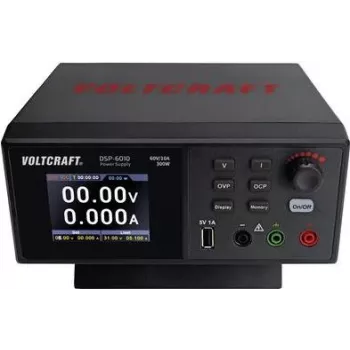 VOLTCRAFT DSP-6010 Laboratorijas barošanas bloks, regulējams 0 - 60 V / 0 - 10 A / 300 W, USB Slave funkcija, 1 izeja (VC-12230435)