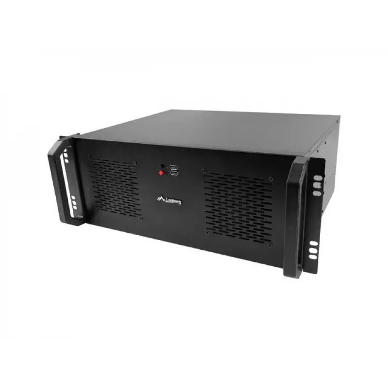 Rack korpuss LANBERG SC01-3504-10B, 1x 3.5 collu + 1x 2.5 collu vietas, 7 paplašinājuma sloti, 2x 120mm priekšējie ventilatori, USB 2.0