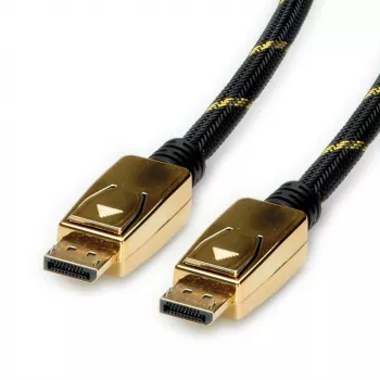 ROLINE 11.04.5920 DisplayPort kabelis 1 m Melns - Zelts