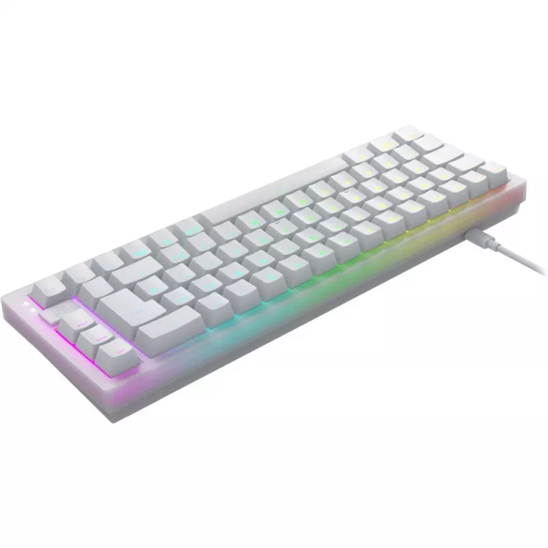 CHERRY K5V2 Kompakta spēļu tastatūra Gaming USB QWERTY Angļu Balta 67 taustiņi RGB LED