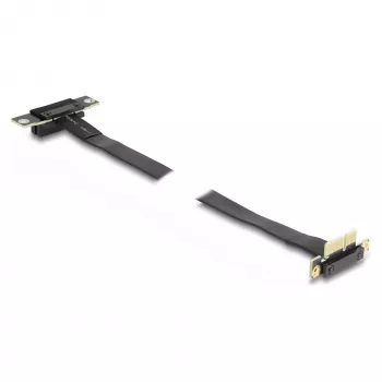 DeLOCK PCI Express x1 pacēlāja karte vīrišķais 90° leņķa savienotājs uz x1 slotu 90° leņķī ar kabeli 60 cm
