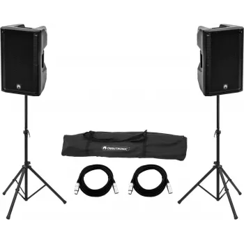 Skaļruņu komplekts Omnitronic XKB-212A, 2×12 collu pasīvie skaļruņi, 2000W programmas