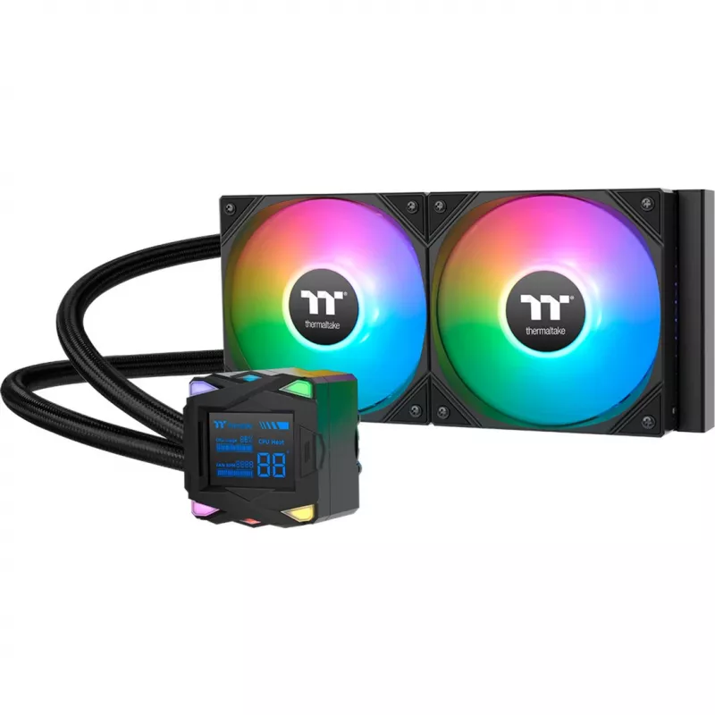 Šķidruma dzesēšanas komplekts Thermaltake LA240-S ARGB 12 cm Melns