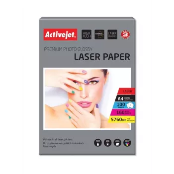 Fotopapīrs ActiveJet AP4-160G100L A4 160 g/m² Glancēts 100 loksnes