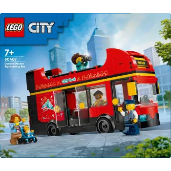LEGO City Sarkanā divstāvu apskates autobusa rotaļlieta 60407