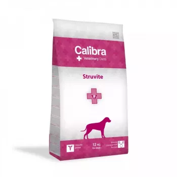 Sausā suņu barība Calibra Veterinary Diets Struvite 12 kg — veterinārā urīnceļu formula, vista, bez cukura, bez lipekļa