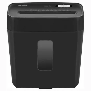 Papīra smalcinātājs SAVIO ND-01, šķērsgriezums 4 x 32 mm, 11 L tvertne, 230 W, melns, 72 dB