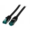 EFB-Elektronik RJ45 vada kabelis Cat.6A S/FTP LSZH melns 1m