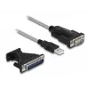 DeLOCK Adapter USB 2.0 Type-A uz Serial RS-232 D-Sub 9 + D-Sub 25
