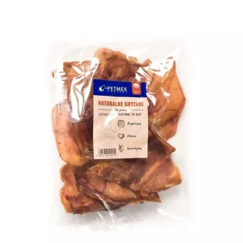 Suņu košļājamā cūkas auss PETMEX, iepakojums 10 gab., 40 g katrs, kopā 400 g, pieaugušiem vidējiem un lieliem suņiem
