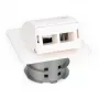 Digitus DN-93201 FTTH optiskās šķiedras iegremdējamā sienas kontaktligzda SC/LC adapterim 86x30x86mm