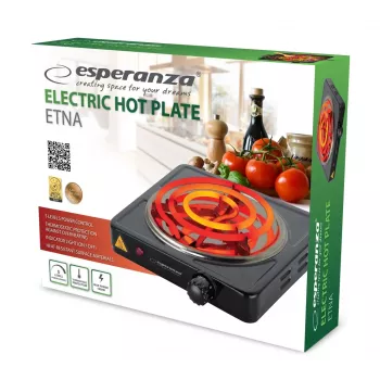 Esperanza EKH012K melnā galda plīts 21 cm 1 zona