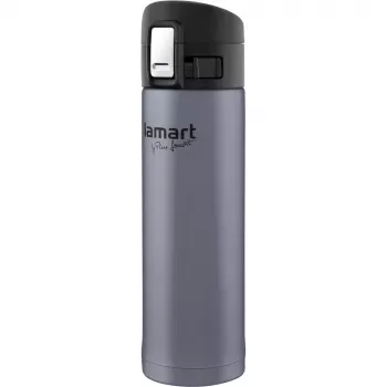 Termokrūze LAMART LT4044 0.42 L nerūsējošais tērauds dubultsienu vakuums, spiedpogas vāks, Ø 6.4 cm