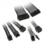 Pagarinātāju komplekts Kolink Core Adept — 6 daļu PSU un mātesplates pagarinātāji, PET pinums, vara vadi, garumi 300–350 mm