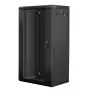 Sienas stiprinājuma skapis Lanberg WF01-6422-10B, 22U, 19 collu, 600x450x1085 mm, tērauds, melns