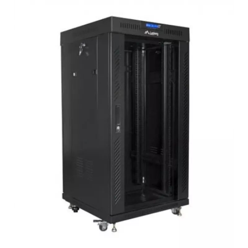 Rack skapis 19 collu 22U 600x600 mm melns LANBERG FF01-6622-12BL