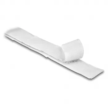 DeLOCK Pašlīmējošā līmlentes komplekts ar āķiem un cilpām 1 m x 20 mm balts