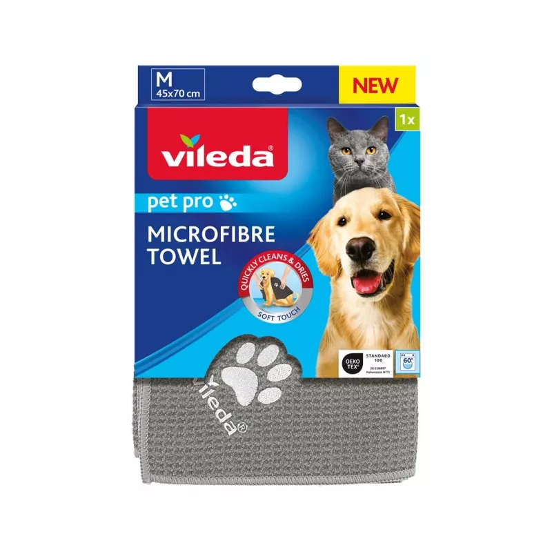 VILEDA Pet Wipes 172650 450x700 mm, poliestera, mazgājams, pelēks