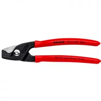 Kabeļu šķēres Knipex 95 11 160 — 160 mm griešanas jauda, ergonomiski rokturi