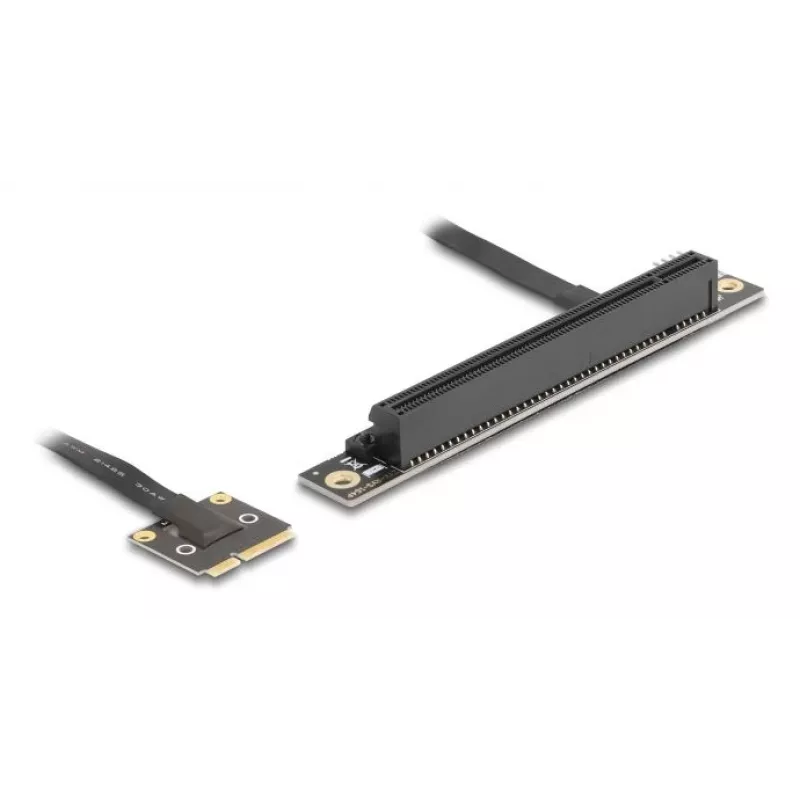 Delock Adapters Mini PCIe Male uz PCIe 3.0 x16 sloti, 90 grādu leņķī, ar kabeli