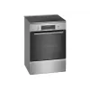 Bosch HLS79Y351U Series 6 Brīvstāvoša Plīts, Indukcijas Virsma, Elektriskā Cepeškrāsns, 63 L, Nerūsējošais Tērauds, 60 cm