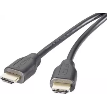 SpeaKa Professional HDMI savienojuma kabelis 1,50 m Audio Return Channel, zeltīti kontaktdakšu kontakti melns [1x HDMI spraudnis - 1x HDMI spraudnis] (SP-9001756)