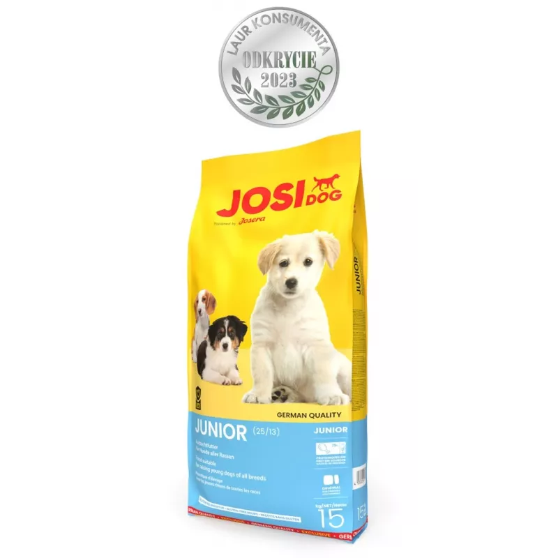 JOSERA JosiDog Junior sausā barība kucēniem, 15 kg, vista