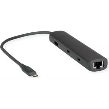 Doko stacija ROLINE 12021124 USB 3.2 Gen 1 Type-C Pelēka Vadu