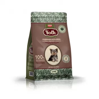 FOLK Small breeds Traditional polish meat feast with rabbit, lamb and quail - sausa suņu barība - 1,6kg