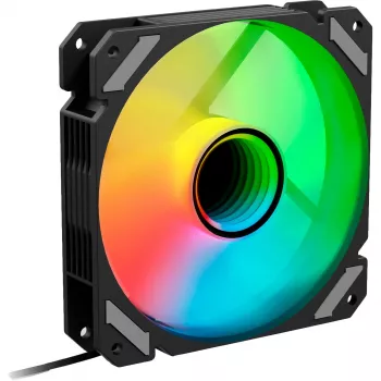 SHARKOON SHARK Mirror 120mm ARGB PWM korpusa ventilators - Melns