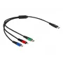DeLOCK USB lādēšanas kabelis 3 in 1 USB Type-C Lightning Micro USB 30 cm