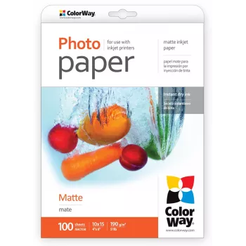 ColorWay - fotopapīrs matēts - 100 loksnes - 10x15 cm