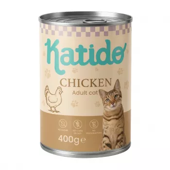 KATIDO Chicken - slapjā barība kaķiem - 400g