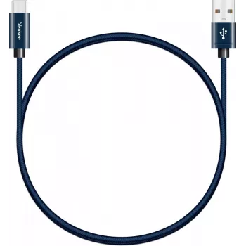 Kabelis YENKEE YCU 301 BE USB-A 2.0 / USB-C 1m Fialov