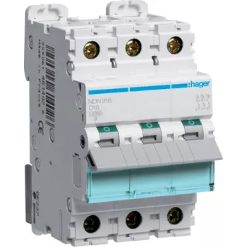 Hager NDN316 D-tipa automātiskais slēdzis, 16 A, 3 moduļi