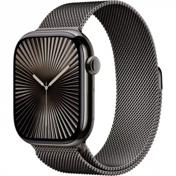Apple Watch Series 10 GPS + Cellular 46mm Slate Titanium Korpus ar Slate Milanese Siksniņu - M/L (MWYW3QF/A)