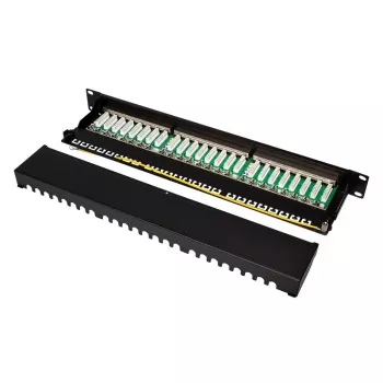 LogiLink Patch Panel 19 inch 24 portu RJ-45 1U melns