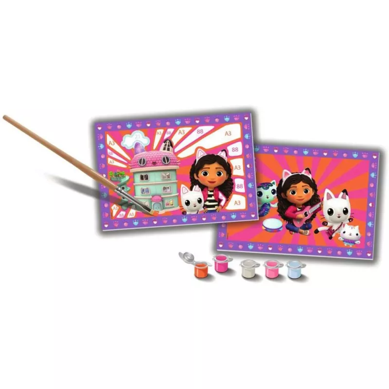 Junior Paint by Numbers - DreamWorks Gabby's Dollhouse (2 dizaini)