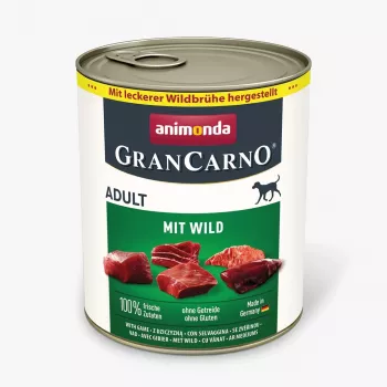 Animonda GranCarno Adult Game 400 g — slapjā barība pieaugušiem suņiem ar brieža gaļu, bez graudiem