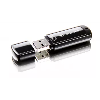 USB zibatmiņa Transcend JetFlash 350 64GB, USB 2.0, Melna
